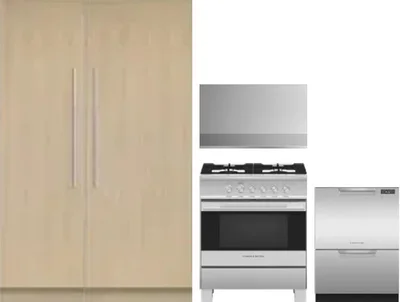 5 Piece Package Includes Refrigerator, Freezer, Range, Hood And Dishwasher